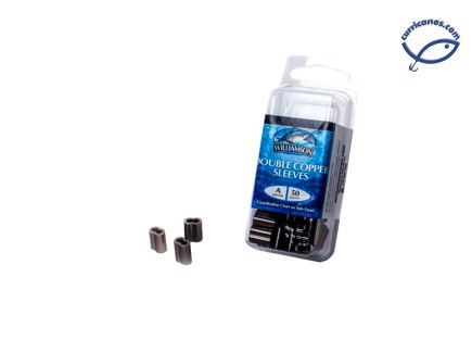 WILLIAMSON COLLARINES DE COBRE PARA ARMAR LIDER DE MONO (50 PZS)