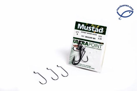 MUSTAD ANZUELO OFFSET WORM 39121NP-BN