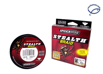 SPIDER LINEA STEALTH TRENZADA 80 LBS/300 YDS, DIA. .016 PULGADAS VERDE