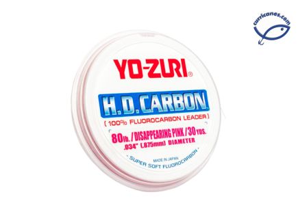 YOZURI LIDER FLUOROCARBONO H.D. CARBON DISAPPEARING PINK 30 YDS