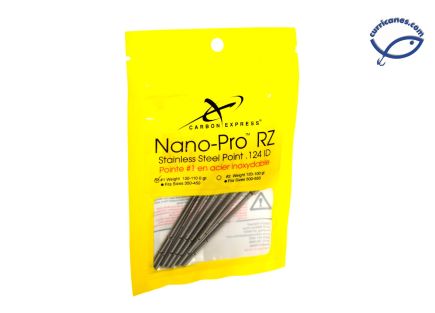 CARBON EXPRESS PUNTAS PARA NANO PRO RZ, 0.124, 55938 (12 PIEZAS)
