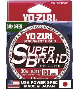 YO-ZURI LINEA TRENZADA SUPERBRAID 300 YDS-VERDE-80