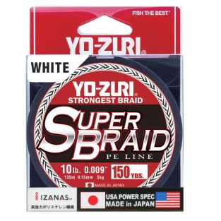 YO-ZURI LINEA TRENZADA SUPERBRAID 300 YDS-BLANCA-65